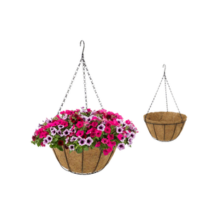 Cesta de plantas artificiales de diseño de lujo hecha a mano de Coco Coir interior/exterior/terraza jardín uso para regalos de boda de Navidad - Product Image 4