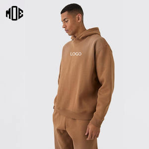 Sudadera con capucha de gran tamaño 100% algodón con logotipo personalizado 350/450/550GSM sudadera de invierno teñida Lisa para hombre - Product Image 1