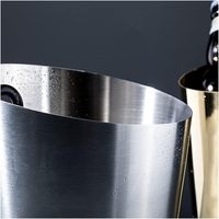 Seau à glace en acier inoxydable noir 5L, écologique, à prix raisonnable, pour vin et bière, idéal pour les mariages, les fêtes et les traiteurs