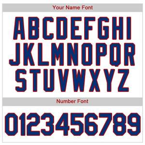 Custom White Royal Pinstripe Royal-Camiseta de béisbol auténtica roja - Product Image 4