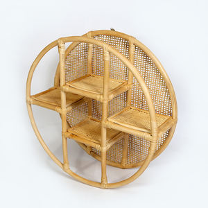 Étagère suspendue polyvalente en rotin pour salon cuisine salle de bain armoire étagère murale en rotin emballée individuellement fabriquée au Vietnam - Product Image 4