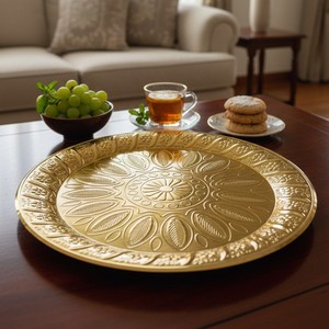 Bandeja para el Cabello de Estilo Bohemio Vintage Art Deco, Diseño Redondo Delgado para Decoración del Hogar, para Ramadán, Navidad y Hogares - Product Image 2