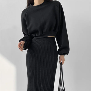 Sudadera con capucha de alta calidad para mujer, sudadera informal holgada Vintage, precio barato, ropa de calle de manga larga, sudadera transpirable corta - Product Image 2