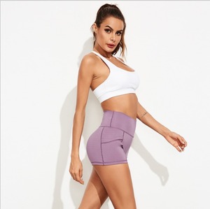 Pantalones cortos para correr para mujer personalizados de alta calidad, transpirables, de poliéster, de nailon, de secado rápido, con cintura ancha para glúteos para deportes de motociclista - Product Image 2