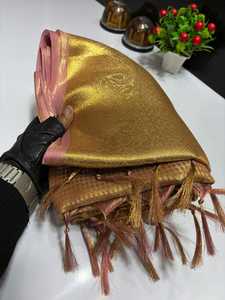 Sari Banarasi de Diseño Especial para Mujer, Estilo Occidental Tradicional, Material de Lino, Ropa de Fiesta, Producto al por Mayor, Precio de Mayoreo para Adultos - Product Image 6