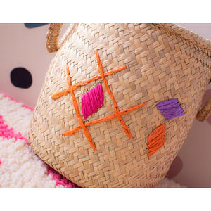 Cesta de algas marinas bordada de alta calidad superventas, cesta de vivero de algas marinas tejida a mano Natural hecha en Vietnam - Product Image 4