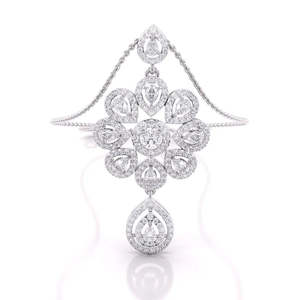 Exclusivo colgante de diseñador con diamante de corte redondo de lujo, 0.90 ct, color E-F, VVS-VS, diamante cultivado en laboratorio en oro de 14K, para aniversario de bodas - Product Image 3