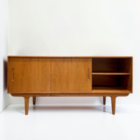 Aparador de Madera de Teca al por Mayor Directo de Fábrica, Estilo Moderno de Mediados de Siglo, Mueble Buffet para Sala de Estar, Almacenamiento, Proveedor Directo