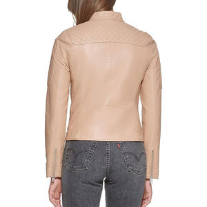 Vêtements de mode Veste en cuir pour femmes Meilleur prix Veste en cuir véritable Vente à chaud Veste en cuir pour femmes Logo Street Style Vente en gros - Product Image 2
