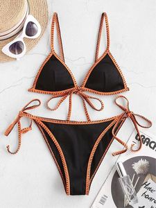 ชุดบิกินี่ชุดชายหาดเปิดหลังสำหรับผู้หญิงออกแบบได้ตามต้องการมีพู่ประดับด้วยผ้าลูกไม้ผ้าปะติดสำหรับตกแต่งโลโก้ของผู้ผลิต MOQ ต่ำ - Product Image 5