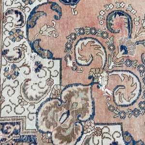Tapis turc surdimensionné 9,6x12,2 pi (292x372 cm), tapis en laine rayé brun vintage - Product Image 3