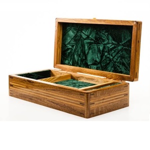 Caja de almacenamiento para collar de mujer, brazalete y pendientes, almacenamiento de joyería, uso multifuncional, caja de joyería estándar de madera con mango - Product Image 1