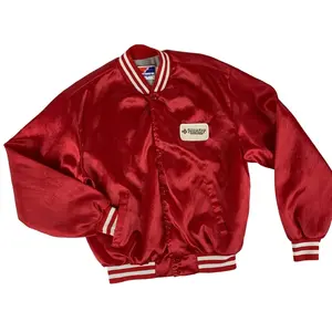 College Blank Embroidery Silk Bulk Wholesale Custom Mens Varsity Baseball Bomber Satin Jacket