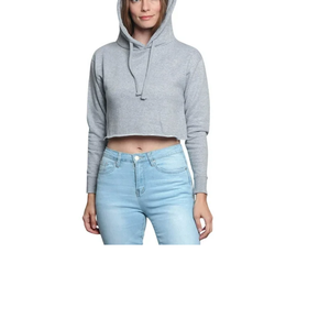 Sweat-shirt à capuche court à manches longues pour femmes veste à capuche courte tricotée légère exportation du Bangladesh - Product Image 5