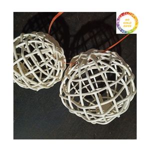 Decoración rústica para el hogar, bolas de ratán tejidas a mano, bolas decorativas de ratán Natural, orbes de mimbre ecológicos - Product Image 3