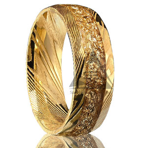 Unique Design Low MOQ Casual Unisex Lightweight Solid Color Damascus Steel <b>Rings</b> - Product Image 1