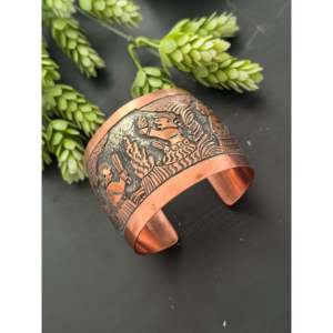 Elaine Becenti Fashion Cuff <b>Bracelet</b> <b>Copper</b> Story Teller - Product Image 4