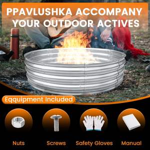 Grilles de camping Usine balançoire pliante Grilles de foyer Lit de jardin surélevé Anneau de feu en acier galvanisé pour l'extérieur Jardinière portable ODM - Product Image 4