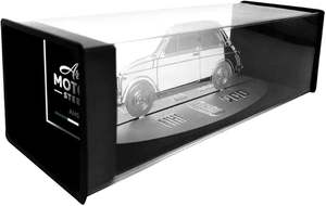 Modelo de acero inoxidable Fiat 500 vintage con equipo de vehículo de silueta grabada - Product Image 3