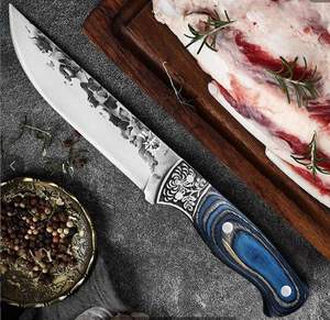 Couteau de chasse en acier inoxydable avec manche en plastique et lame noire pour le camping, utilisation multifonctionnelle en extérieur, OEM - Product Image 2