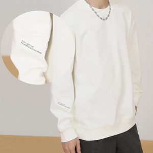 Nouveau design de sweatshirts d'extérieur pour hommes hiver OEM prix bon marché sweatshirts teints en couleur unie - Product Image 6