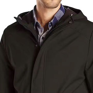 Personalizado negro suave Shell cremallera al aire libre hombres chaqueta impermeable senderismo chaqueta 100% poliéster estándar adultos Soft Shell - Product Image 4
