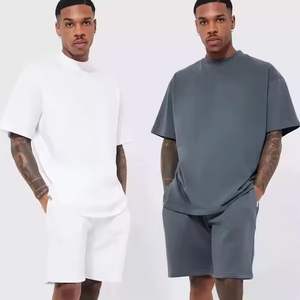 Ensemble de shorts d'été pour hommes en coton polyester numérique vintage en gros, costumes formels, chemises, deux pièces, t-shirt, toile anti-froissement - Product Image 6