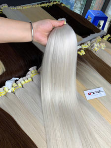 Extensiones de Cabello Humano Virgen de Primera Calidad, 100 g, Cabello Natural Rubio Liso, Super Double Drawn, Puntas de Cabello - Product Image 4