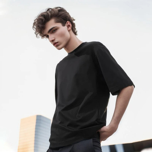 T-shirt 100% coton pour hommes T-shirt Dtg unisexe de haute qualité sérigraphie personnalisée Designer T-shirt uni pour hommes - Product Image 1