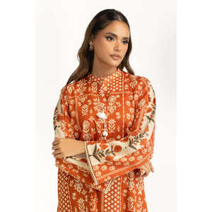 Conjunto Casual Bohemio para Mujer IUSTTS-1102, Top Corto y Pantalones Cortos de Gasa Estampada para Primavera/Verano - Product Image 3