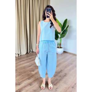 Basic Model Baby Blue <b>Linen</b> Wholesale <b>Set</b> - Baby Blue - Product Image 1