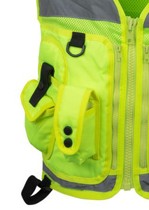 Chaleco reflectante de alta visibilidad Para seguridad, chaleco médico con logotipo personalizado, almacenamiento múltiple, de bolsillo - Product Image 4