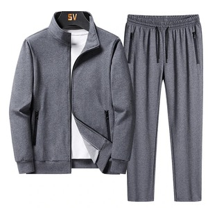 Nuevo Conjunto Deportivo de Invierno para Hombre, Talla Grande, 2 Piezas, Felpa, Spandex/Poliéster, Chaqueta + Pantalón, Chándal, Tallas Asiáticas 6XL-8XL - Product Image 5