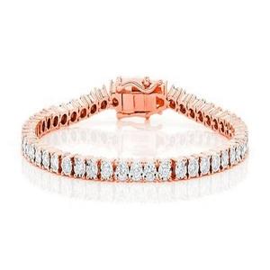 10k Solid <b>Gold</b> Women's Tennis Bracelets Lab Diamond Unisex Custom Tennis <b>Chain</b> Bracelets 8 Inch <b>Rose</b> <b>Gold</b> CVD Diamond Bracelets - Product Image 1