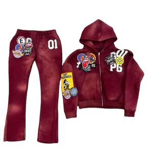 High Quality Tracksuit Set Custom Windbreaker Suit Two Piece Set <b>Zip</b> <b>up</b> <b>Jacket</b> Sweatsuit Nylon Breathable Track Suit Mens - Product Image 6