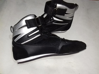 Baskets montantes noires et or en polyester métallisé pour hommes – Chaussures de mode