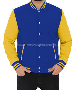 Veste universitaire unisexe du fabricant OEM broderie chenille personnalisée fermeture à boutons toile tissu Streetwear pour hommes baseball - Product Image 3