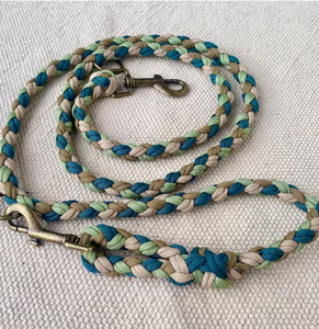 HaAdjustable Boho Correa para perro, cuerda trenzada hecha a mano con cierre de latón, correa de cuerda de estilo bohemio para perros medianos - Product Image 4