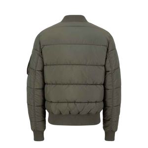 Tendance Logo Personnalisé Patches Bomber Veste Casual Goutte Épaule fermeture à glissière poignets côtelés Bomber Veste - Product Image 2