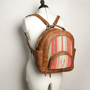 Sac à dos en cuir pur couverture de selle sac à dos fabricant en gros personnalisation disponible sac à dos occidental - Product Image 3