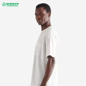 T-shirt classique pour homme 100% coton avec poche, coupe ample, doux, confortable, épais, surdimensionné, à séchage rapide et respirant - Product Image 3