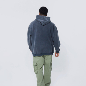 Sudadera con capucha de algodón 100% para hombre, sudadera Vintage con hombros caídos de gran tamaño 350 Gsm, sudadera de invierno pesada de lana con serigrafía - Product Image 4