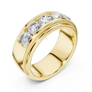 Anillo de Diamante Redondo Cultivado en Laboratorio de Oro Blanco de 14K para Mujer |   Ropa de Uso Diario |   Diamante Cultivado Nuevo - Product Image 4