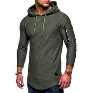 Blouson Bomber Vintage Homme à Capuche avec Fermeture Éclair, Respirant, en Mélange Polyester/Coton Tricoté, Doublure et Rembourrage en Coton, Tissu 300g - Product Image 1