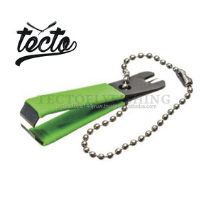 TECTO Fly กรรไกรตัดสายเอ็นตกปลาสีดำ,อุปกรณ์หนีบเหยื่อตกปลาแบบลอยทำจากสเตนเลสสตีลพร้อมโซ่ - Product Image 3