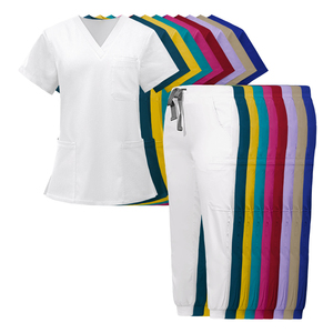 3x et 4 Xl Uniforme médical vétérinaire à la mode pour hommes Grande taille Ensembles d'uniformes de gommage brodés extensibles pour femmes - Product Image 3