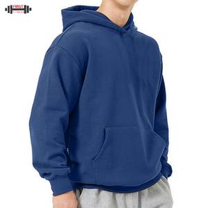 Sudadera con capucha de invierno en blanco 100% algodón con hombros caídos holgados de la mejor calidad Unisex personalizado recortado polar liso 300gsm - Product Image 5