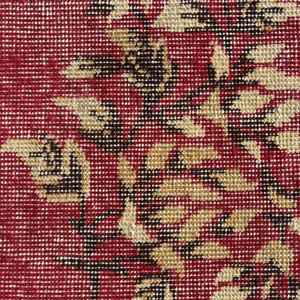 Alfombra Turca de 3.37x6.7 pies, Alfombra Vintage, Alfombra de Lana con Camuflaje Rojo - Product Image 3