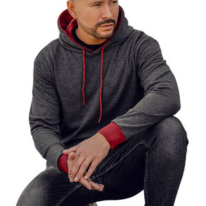 Sudadera con Capucha de Invierno para Hombre, 100% Algodón, Tejido de Punto, Color Sólido, Logotipo Frontal con Impresión Puff, Personalizable, Talla Grande, Secado Rápido - Product Image 2