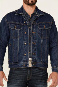 Veste en jean classique pour homme, vente en gros d'usine, coupe ajustée, décontractée, sans doublure, pour homme - Product Image 6